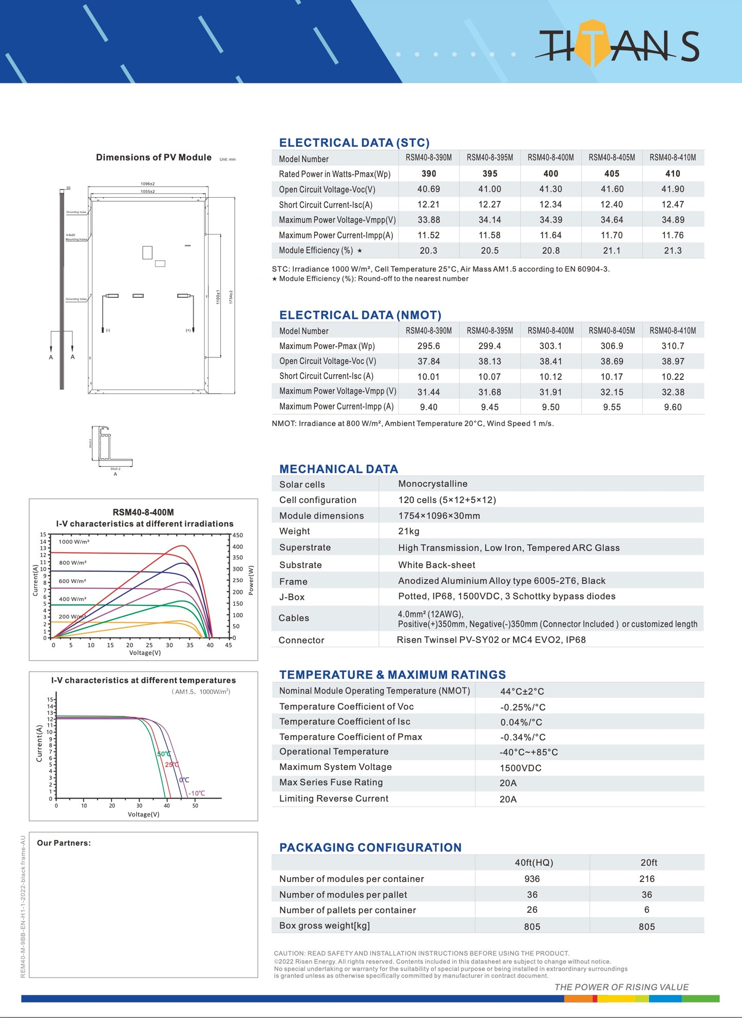 002 Spezial-AKTION! Photovoltaik Modul Risen 400 W Full Black 25 Jahre Leistungs-Garantie